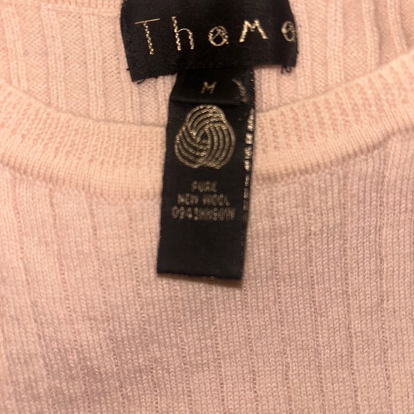 Cream Ribbed Short Sleeve Sweater - Picture 4 of 5